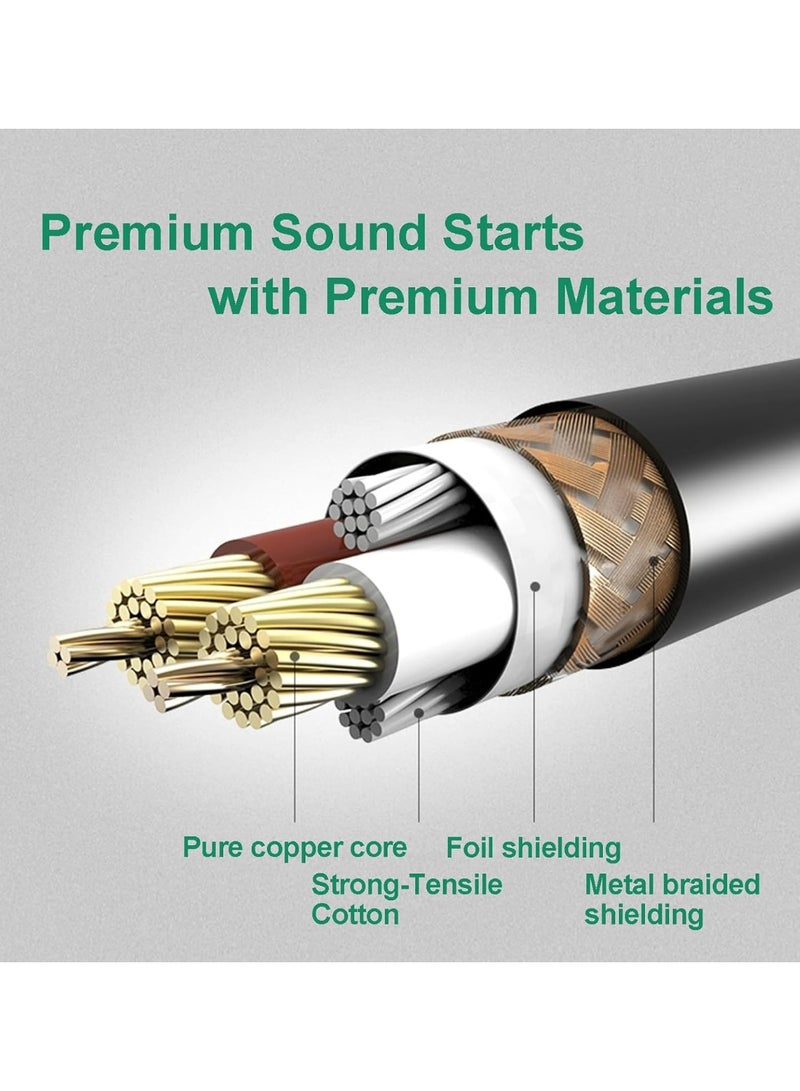 ALPNEGINE XLR Cable, Male to Female Balanced 3-Pin Mic Cables 3m (10ft), 6MM PVC Jacket, Oxygen-Free Copper Jack Extension Cable for PA System, Live Gaming and Mixer and More - Image 3